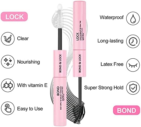 Fenshine Cluster LashesIndividual Lashes Wide Stem C/D Curl 9-15mm Length DIY Eyelash Extension Individual Soft False Lashes for Personal Use at Home (5g, Lash Bond and Seal)