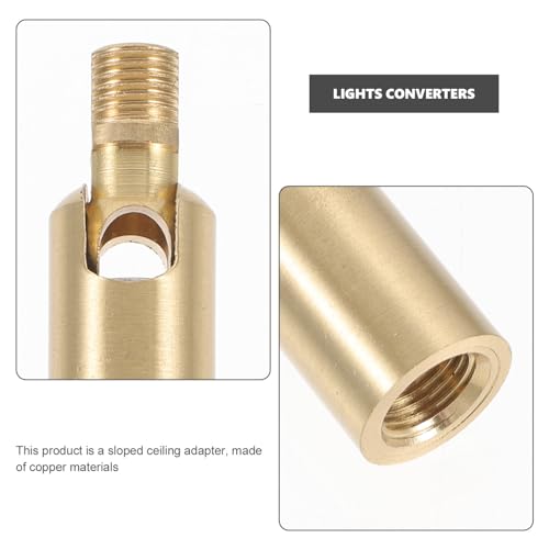 Veemoon 48AVML317U7FFQ497PKW Metal Sloped Ceiling Adapter Light Bulb Changer Rotatable Chandelier Ceiling Pure Copper Pendant Lamps Irregular Lamp Head Lamp Adapters thumb #5