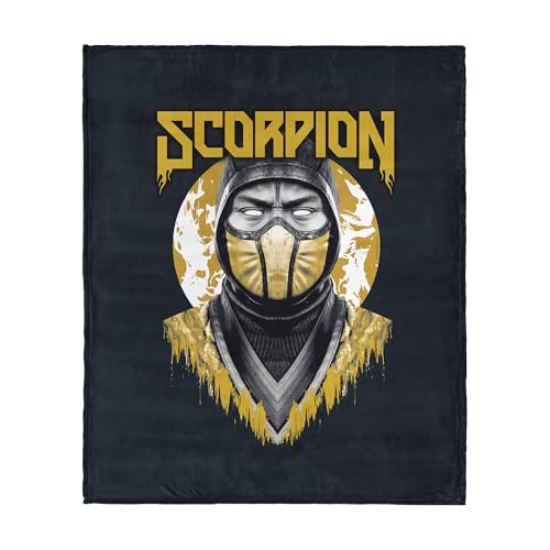 Mortal Kombat Silk Touch Throw Blanket – Scorpion, Ultra-Soft Fleece, Plush & Lightweight, 40 x 50