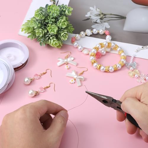 10 Rolls 26 Gauge Copper Jewelry Wire Beading Wire for Jewelry Making Supplies Tarnish Resistant Colorful Craft Wires for Bracelet Earrings Rings Necklaces Flower Projects(0.4mm, 30 Feet)