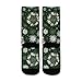 susiyo Art Snowflakes Reindeer Green Hiking Socks Boy Girls - Cushioned Crew Socks for Kids Soft, Breathable & Seamless Toe for All-Day Comfort