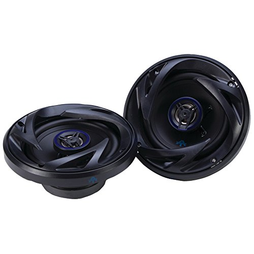 Autotek ATS525CX 5.25 Inch Coaxial Speakers (Black and Blue, Pair) - 250 Watt Max, 2 Way, Voice Coil, Neo-Mylar Soft Dome Tweeter, Pair of 2 Car Speakers
