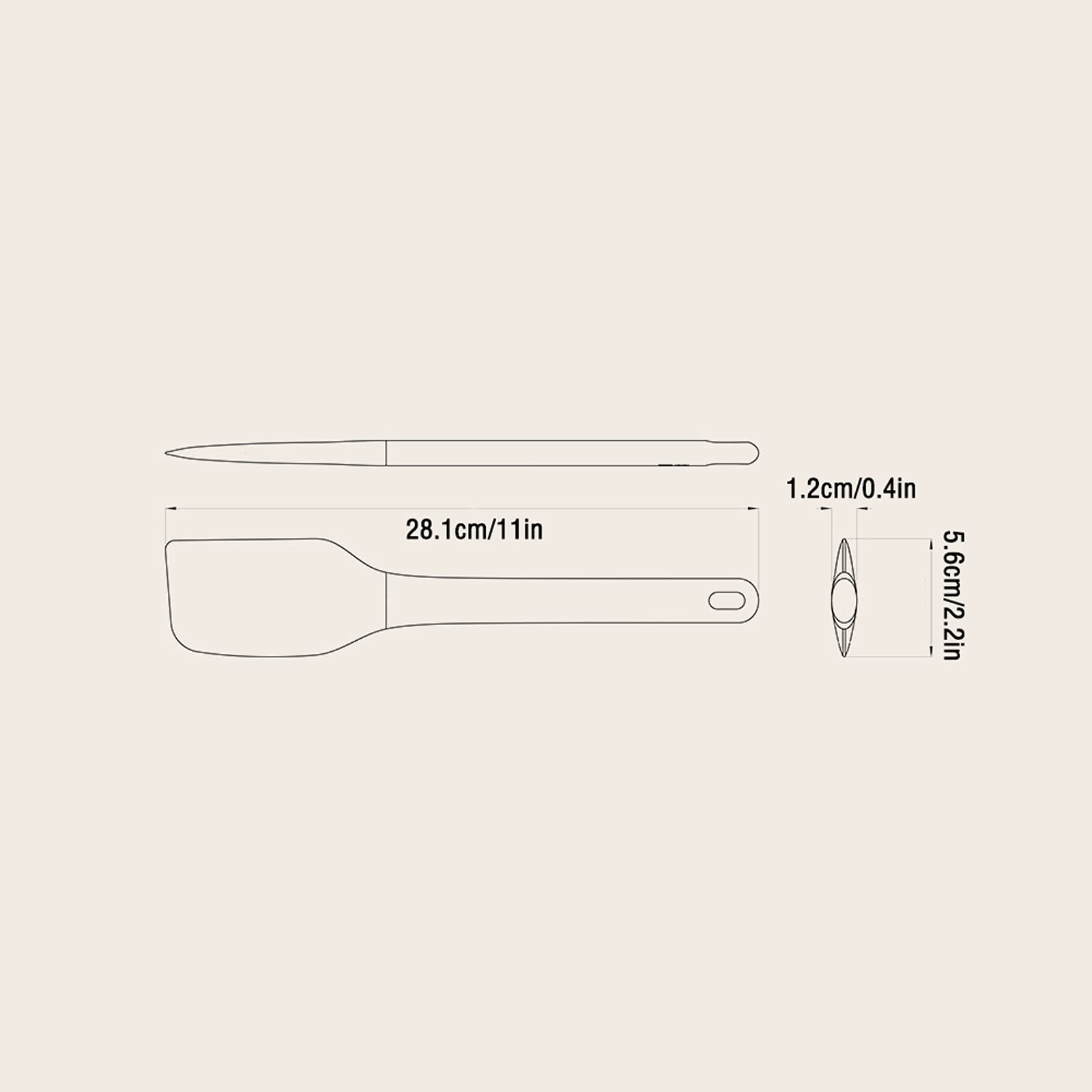 Espatula Cocina Horneado Espácula Silicona Crema Espátula Alta Temperatura Espátula Pastel Decoración Icing Spatula Doble ARC Spatula Utensilios de Cocina Espatula Reposteria
