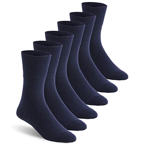Non-Binding Diabetic Socks Women, Feelwe Cotton Socks for Women Mens Crew Hiking Socks