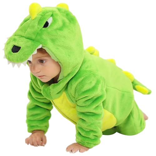 Mono para niños pequeños, Disfraz de Dinosaurio, Disfraz con Capucha para niños, Disfraces de Animales Suaves y acogedores con Cremallera