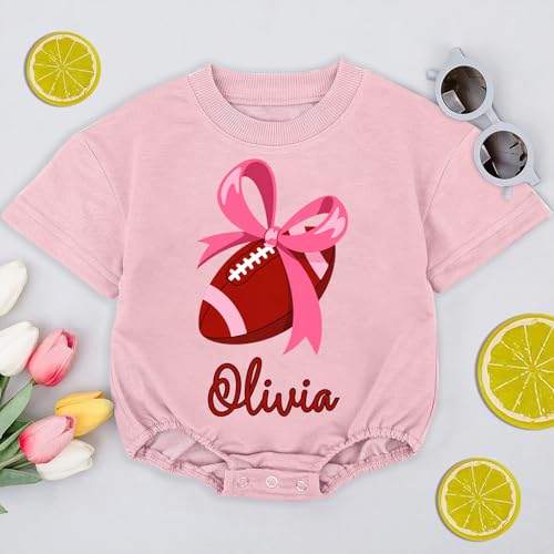 Baby Football Coquette Outfits Girl Football Season Romper Long Sleeve Top Sweater Newborn Romper Romper, Gift For Baby Girls3