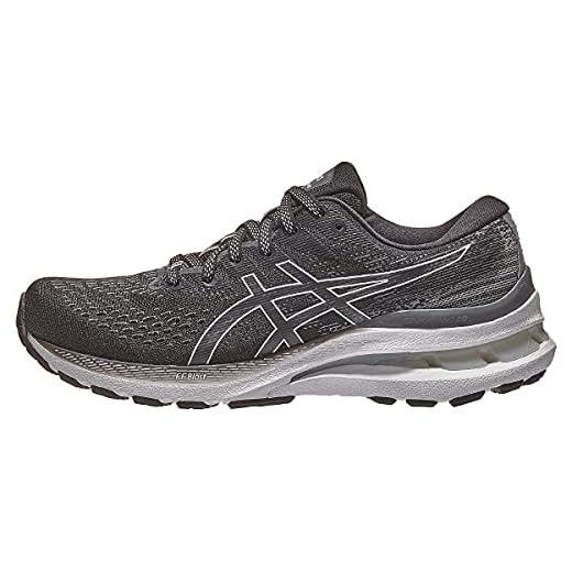 ASICS Women's Gel-Kayano 28 Running Shoes, 8, Black/White