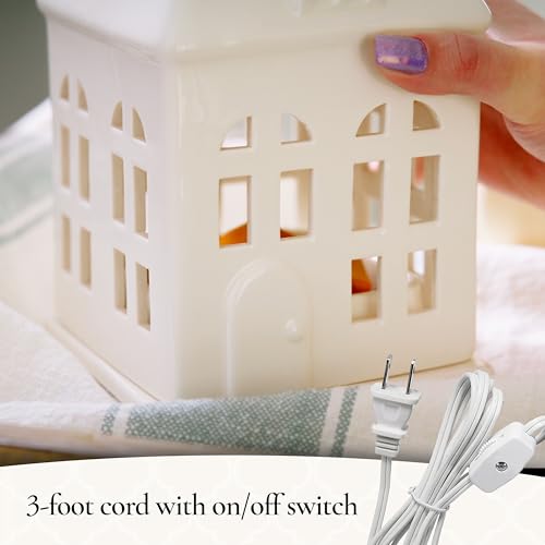 Candle Warmers Etc. Porcelain House Canopy Fragrance Warmer – Use with Any Wax Melts - Thumbnail 6