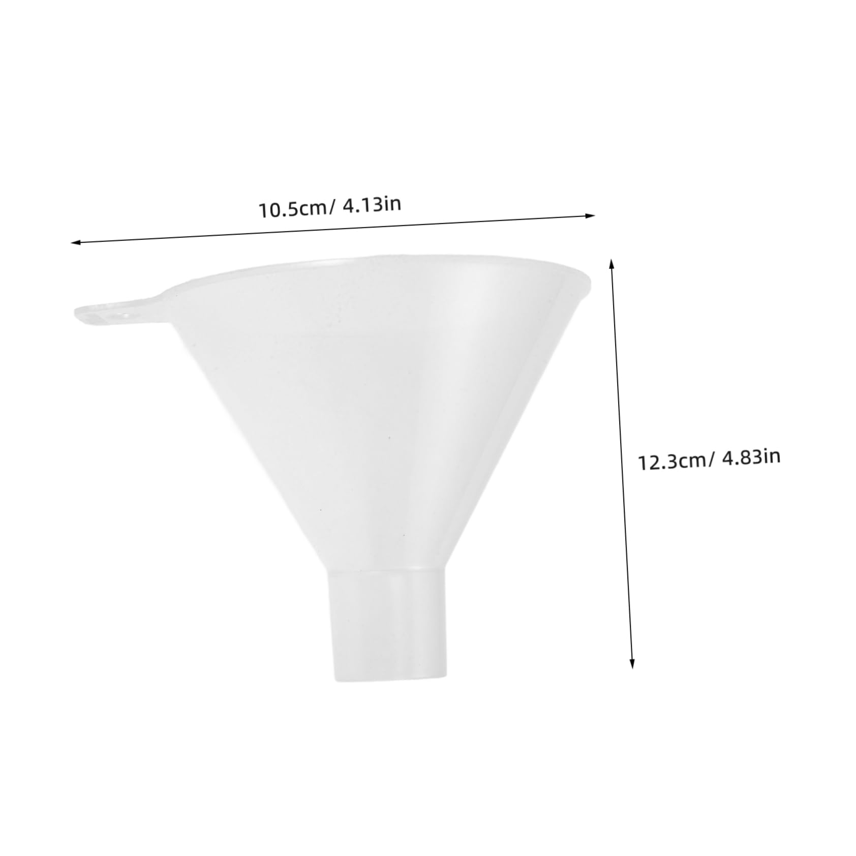 PP-Labortrichter 100 Mm – Transparent, Flacher Boden, Für Pulver & Reagenzien, Kurzer Stiel