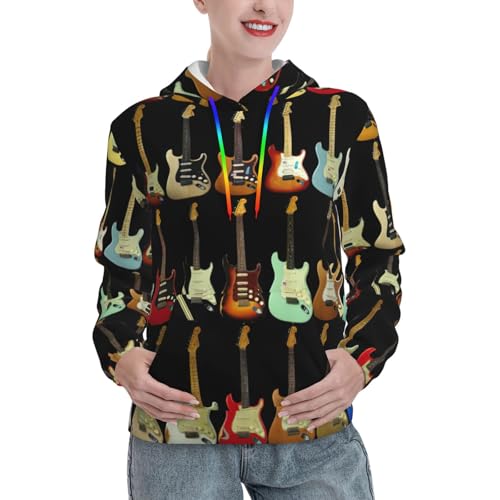 Pull à capuche guitare artistique pour femme l'esprit de liberté au quotidien