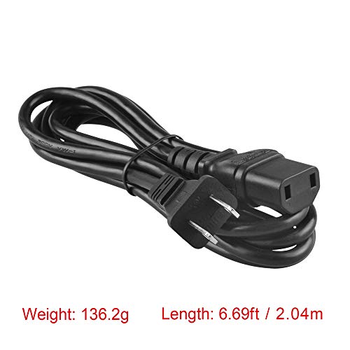 Ablegrid Ul Listed 6.6Ft 2-Prong Ac Power Cord For Harman Kardon Avr 354 430 525 745 A/V Receiver #TOP2