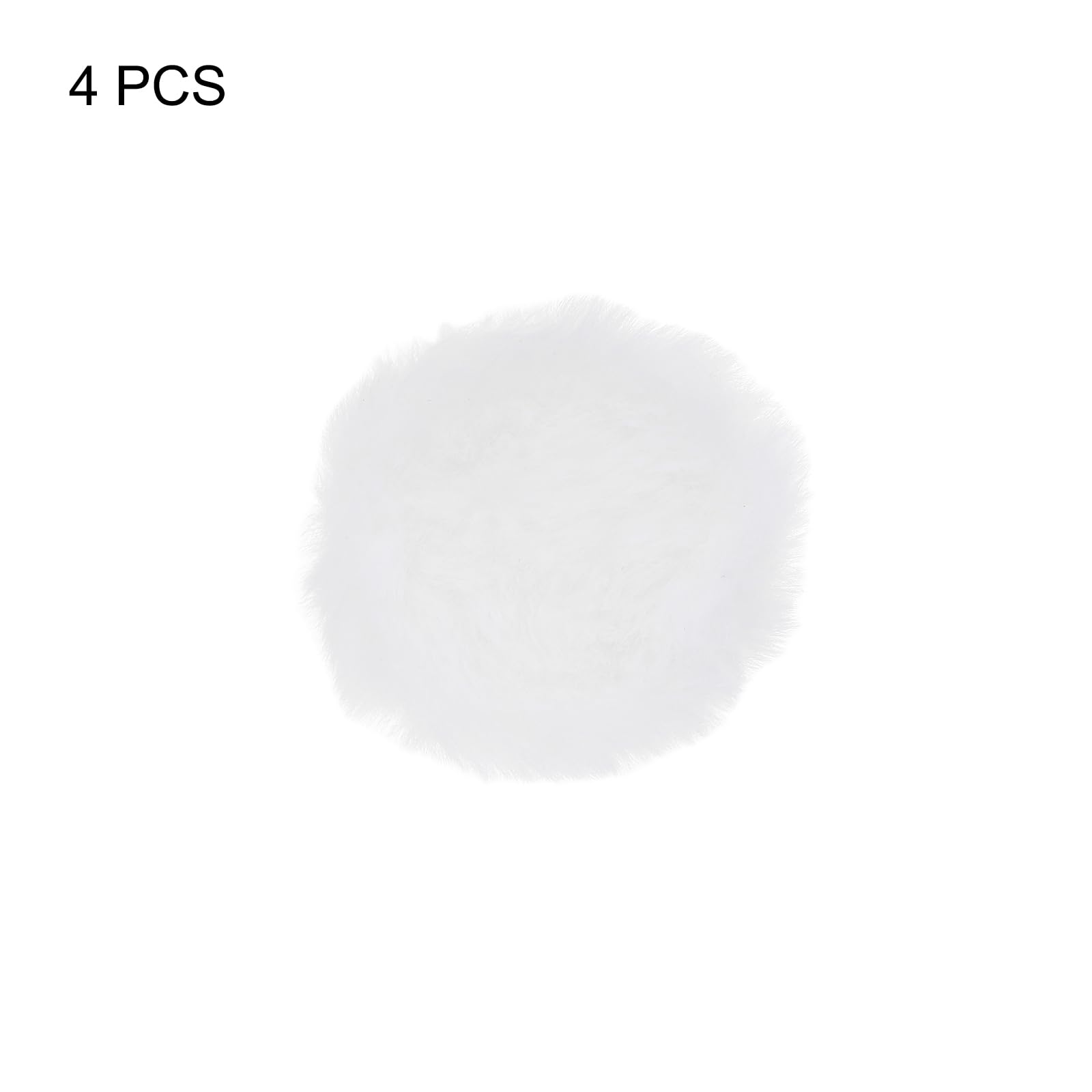 PATIKIL Furry Microphone Windscreen 25mm x 56mm Mic Cover Windshield for Indoor Outdoor Microphone White 4 Pack - Image 3