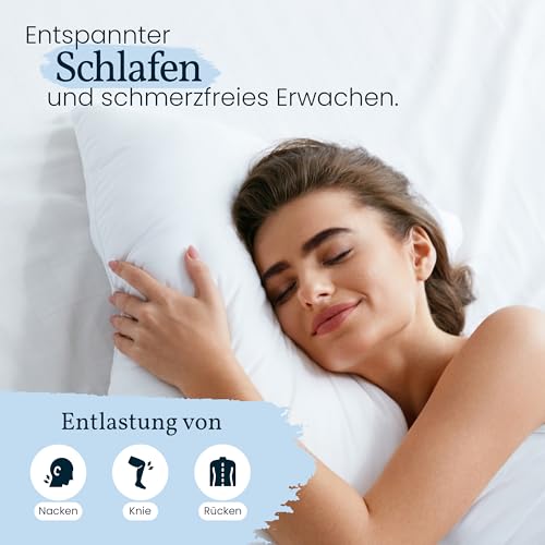 Gentle North Hochwertiges Seitenschläferkissen 40 x 145 cm – Langes Kissen für Seitenschläfer...