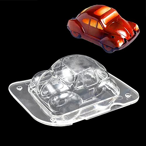 Tuke 5.5'' 3D Car Shaped Polycarbonate Chocolate Mold Hard Poly-Carbonate Candy Mold 3D Car Chocolate Mould #TOP7