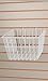 Mini Wire Grid Basket for Slat or Pegboard in White 12 L x 12 W x 8 D Inch
