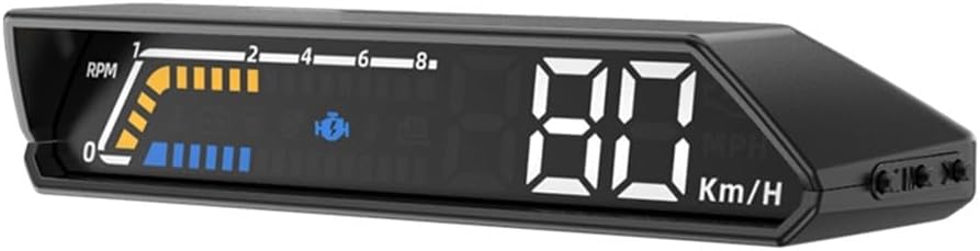 OBD2 Car Head Up Display Digital HUD Gauge With Dual Screen Projection Speedometer Tachometer Temperature Voltage Fuel Consumption Monitor