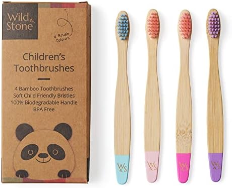 Cover image for Candy-colored kids' brushes cut from a single piece of bamboo, no glue