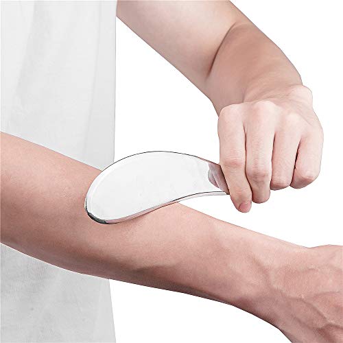 H-Brotaco Medical Grade Stainless Steel Gua Sha Guasha Massage Soft Tissue Therapy Used For Back, Legs, Arms,Neck,Shoulder (D) #TOP2