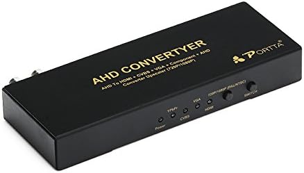 Portta AHD Converter AHD To HDMI CVBS VGA Component AHD Converter Upscaler (720p/1080p)