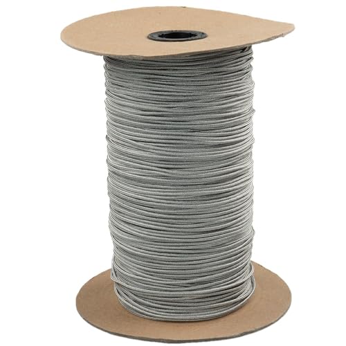 Image of Paracord Planet 275lb Paracord - 3 /32 Inch (2.38 mm) Nylon Crafting Cord with 5 Strand Inner Core - Steel Gray (25 ft)