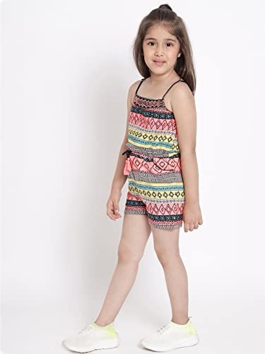 Image of Nautinati Girls Strappy Colourful Jumpsuit | Age 4-8 Years