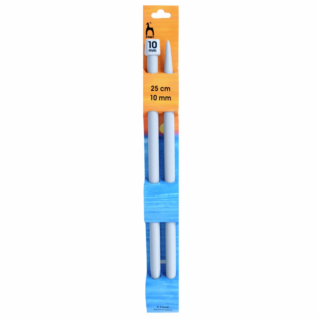 Pony Single Ended Classic Knitting Pins - 25Cm x 10.00mm