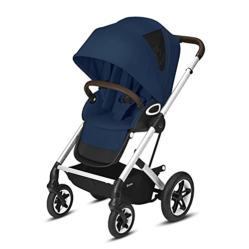 Cybex Talos S Lux Stroller, AllTerrain Wheels, FrontFacing or ParentFacing Seat Positions, OneHand Fold, Multiposition Recline, Navy Blue