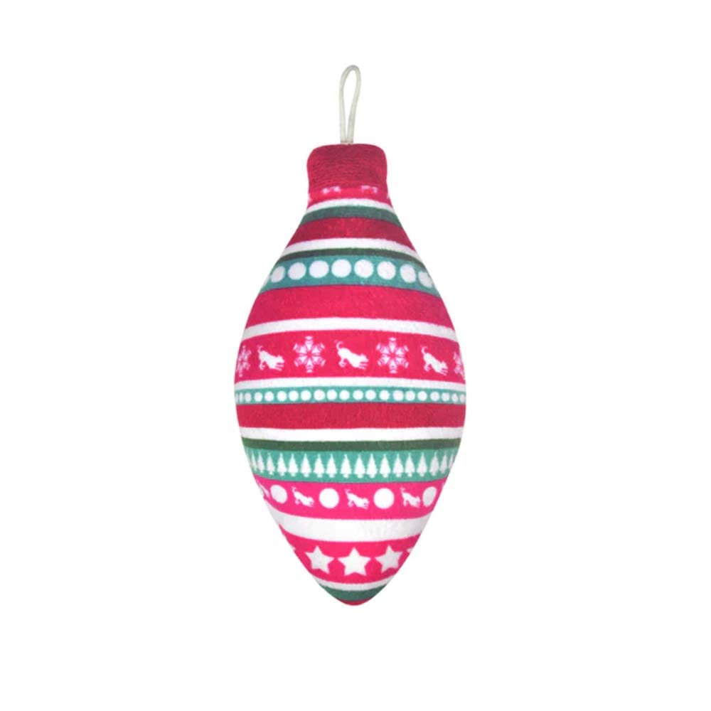 Pet Lifestyle and You Santa's Little Squeakers Peace and Joy Plush Toy, Berry Frost
