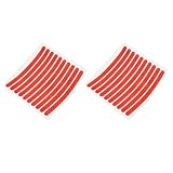 【Alto efecto reflectante】Con un fuerte efecto reflectante, estas pegatinas pueden reflejar todas las fuentes de luz, incluyendo luces de coche y luz solar. También son impermeables y resistentes a grietas, decoloración y roturas.