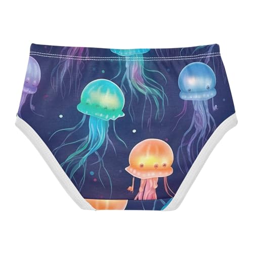 Jellyfishes Cotton Toddler Underwear, Girls Cotton Underwear, 2T–8 Years2