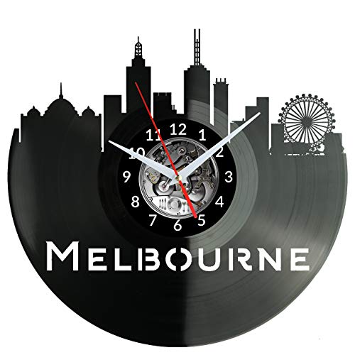 Melbourne Horloge Murale en Vinyle Décorative Moderne Modèle W1010 - 6