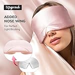 LitBear Silk Sleep Mask for Side Sleeper, Eye Mask Sleeping for Women Men 100% 22 Momme Pure Mulberry Silk, Face-Hugging Padded Eye Cover for Sleeping with Adjustable Band (Pink) - Image 3