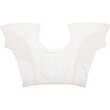 Underarm Sweat Pads Vest for Women Breathable Cotton Sweatproof Undershirt Armpit Sweat Guard Washable Reusable 18.89X9.84X0.39In for Summer Outdoor Activities Running Workout White