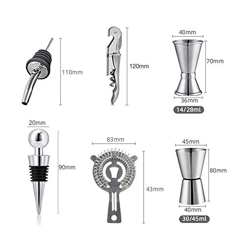 Kit Bartender 22 Piezas Coctelera y Herramientas Bar miniatura 7
