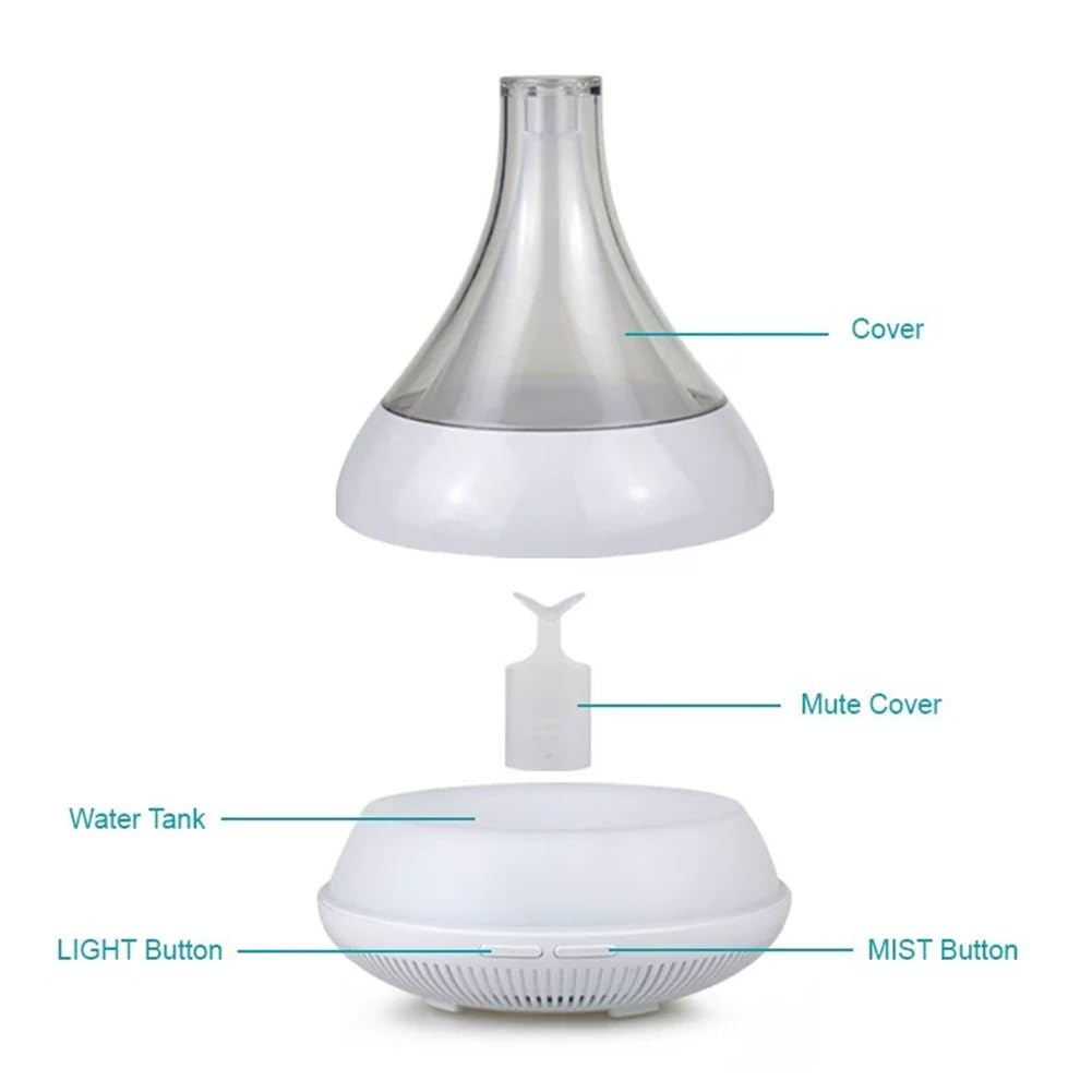 Diffusore di oli essenziali wireless smart WiFi, compatibile con Alexa e Google Home, app per telefono e controllo vocale, grande diffusore a ultrasuoni, impostazioni LED e timer