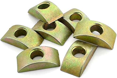 VNDEFUL 10PCS Alloy Half Moon Nut Furniture Connector, Nuts Spacer Washer Bronze Tone 8mm Hole Dia