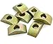 VNDEFUL 10PCS Alloy Half Moon Nut Furniture Connector, Nuts Spacer Washer Bronze Tone 8mm Hole Dia