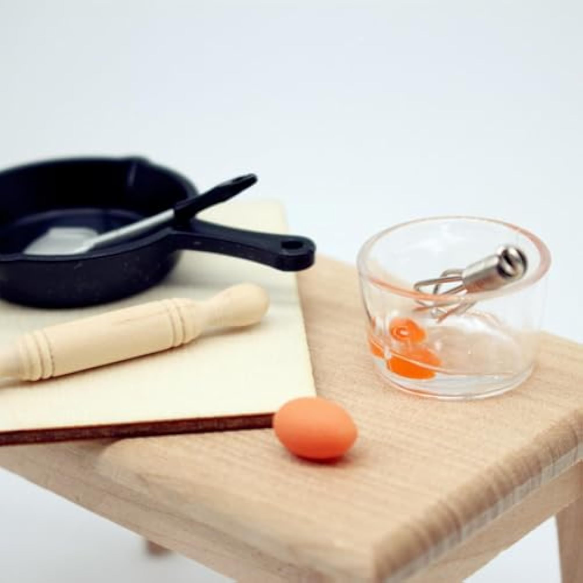 7Pcs Dollhouse Mini Cooking Playset Kitchen Dinner Toys