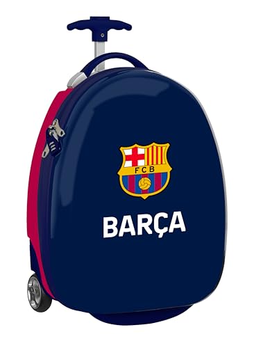 Trolley de Cabine 16 Pouces Valise à roulettes Légère safta F.C. Barcelona Bleu Grenat 43 cm