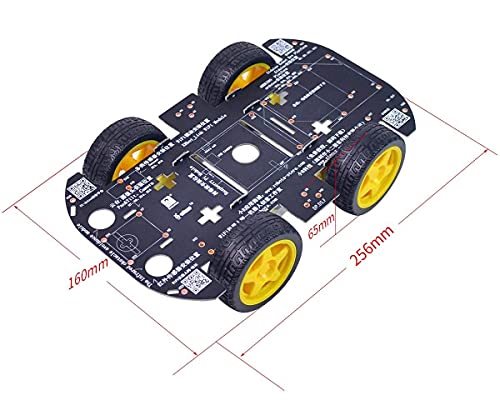 Robot Kit 4Wd Robot Car Smart Chassis Kit With 4 Tt Motor For Uno R3/Mega 2560/Raspberry Pi/Jetson Nano, Smart Robot Car Chassis Diy Learning Kit #TOP2