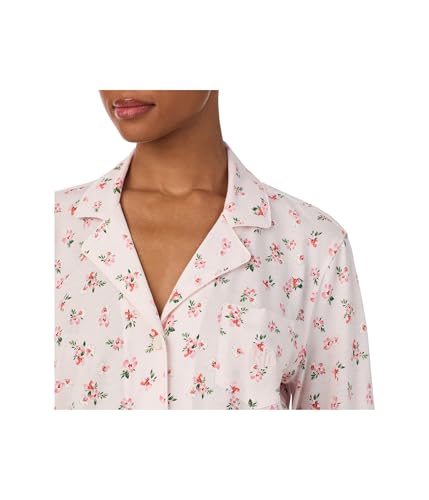 Lauren Ralph Lauren Women's Knit Sleeve Notch Collar Long Pant Pajama Set3