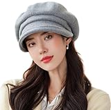 STILVOLLER DAMEN WINTERHUT: Damen Vintage Winterkleid Hut mit klassischem 8-Panel und stilvoller Rollkrempe, lassen Sie ziemlich schick und elegant aussehen, auch der Schirmhut hält Sonne und Schnee aus den Augen, wenn Sie einkaufen gehen, in den Urlaub fahren oder einfach nur im Winter herumhängen