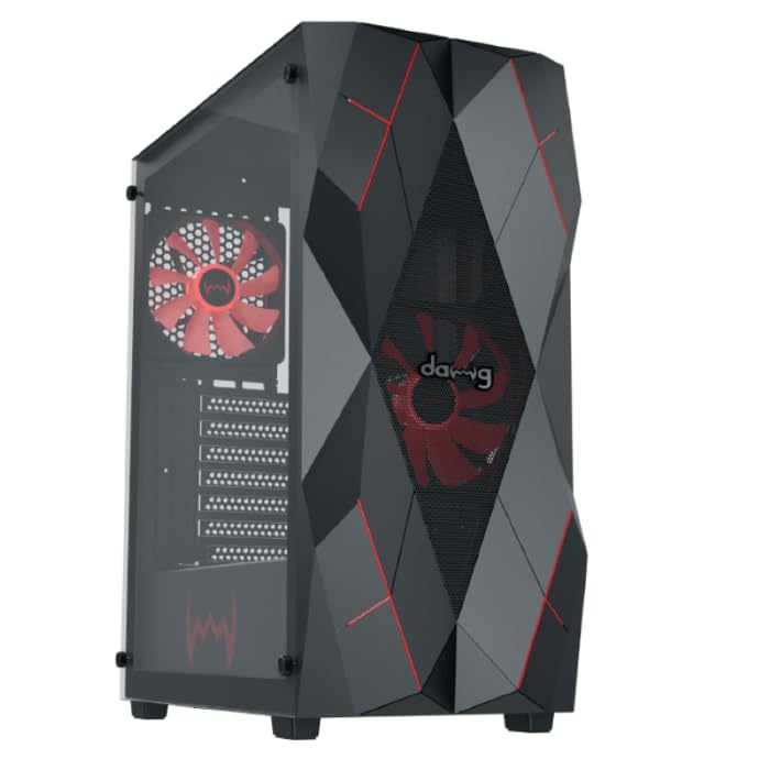 daWg V' Series 240 Mid-Tower Gaming Cabinet/Case, Pre-Installed 2 Multicolor Fans, Support AIO Upto 360mm, ATX, mATX, Mini ITX, Tempered Glass, Dust Filters, Cable Management, USB 3.0 (Black)-image-26