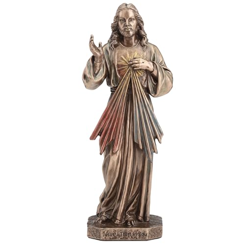 Figura Decorativa Jesucristo Misericordia Divina Bronce 15.9 cm miniatura 1