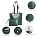 Chinllo Tote Bag for Women, Medium Crocodile Top Handle Handbags Purse Set with Clutch Bag (Dc.Green)