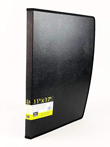 Filexec Products Art Presentation Book, 11"X17", 24Page/48 Views (93730),Black #TOP1