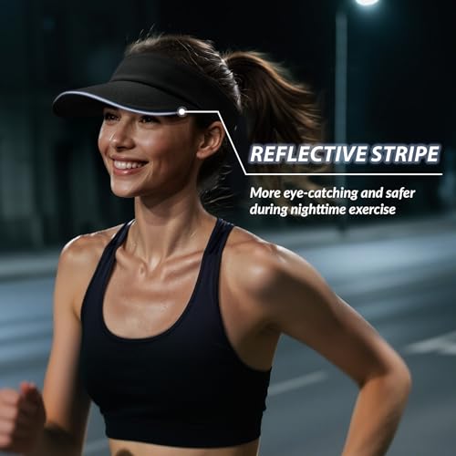 Image of Sukeen Women's Adjustable Fit Runners Lightweight Comfort Performance Visor, Sports Sun Visor One Size Fits Most