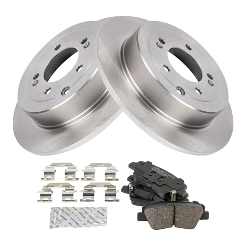 Image of TRQ Rear Brake Pad & Rotor Kit Ceramic Compatible with 17-21 Sportage 16-21 Tucson