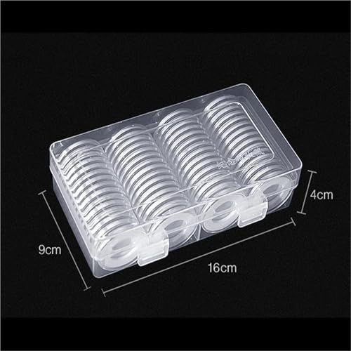 Capsulas plásticas transparentes para monedas 33mm 120 piezas miniatura 4