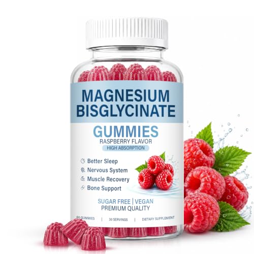 SYSFSS Magnesium Bisglycinate Gummies, 400mg Chelate, L-Theanine & Sea Salt